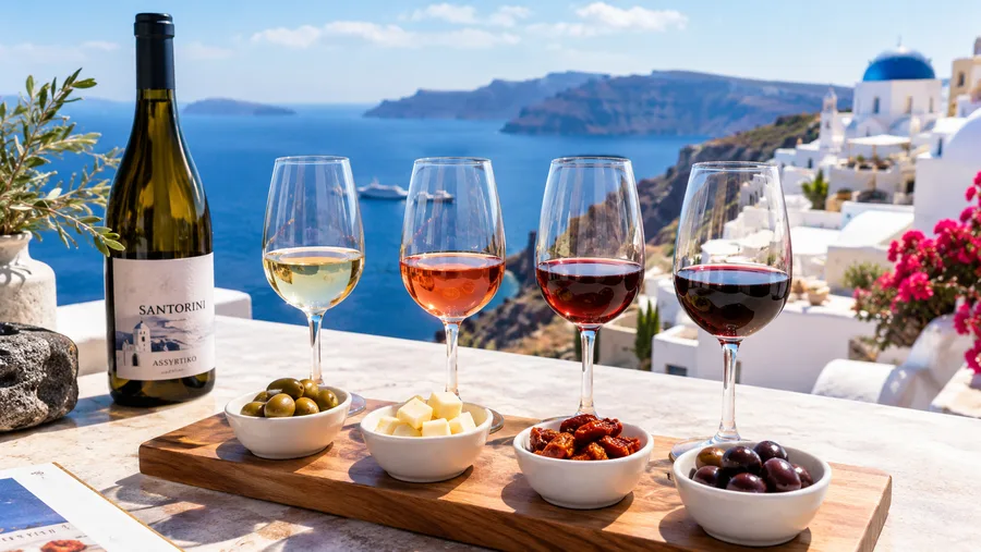 Santorini-Weinführer: Sorten und lokale Reben