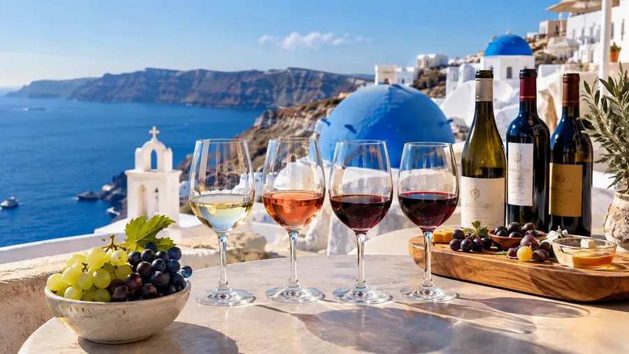 Santorini-Weinführer: Sorten und lokale Reben